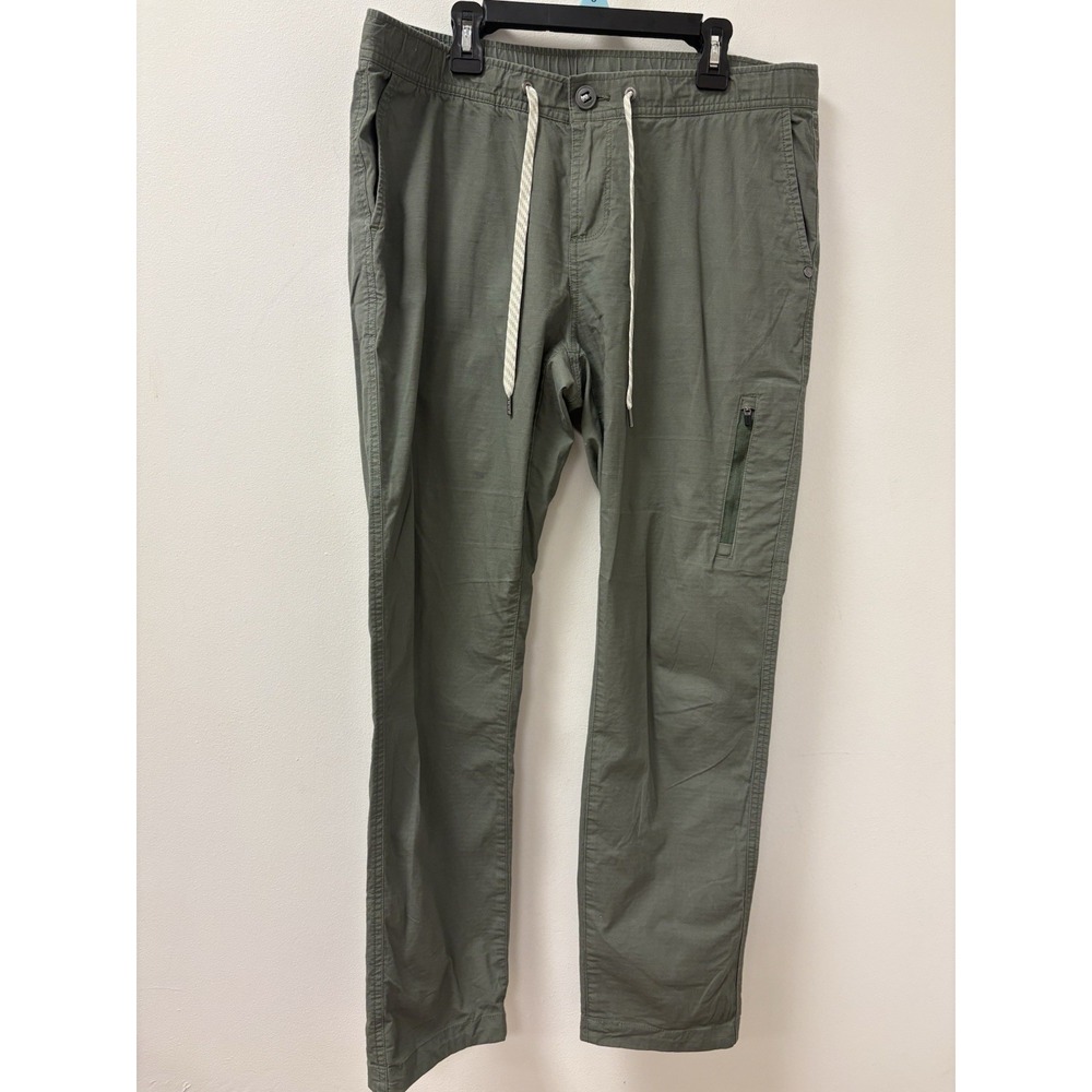 Vuori Women Ripstop Pant Birch Canvas Drawstring Tapered VW401 | Size L
